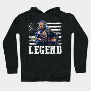 Distressed American Flag Iconic Music Legend Hoodie